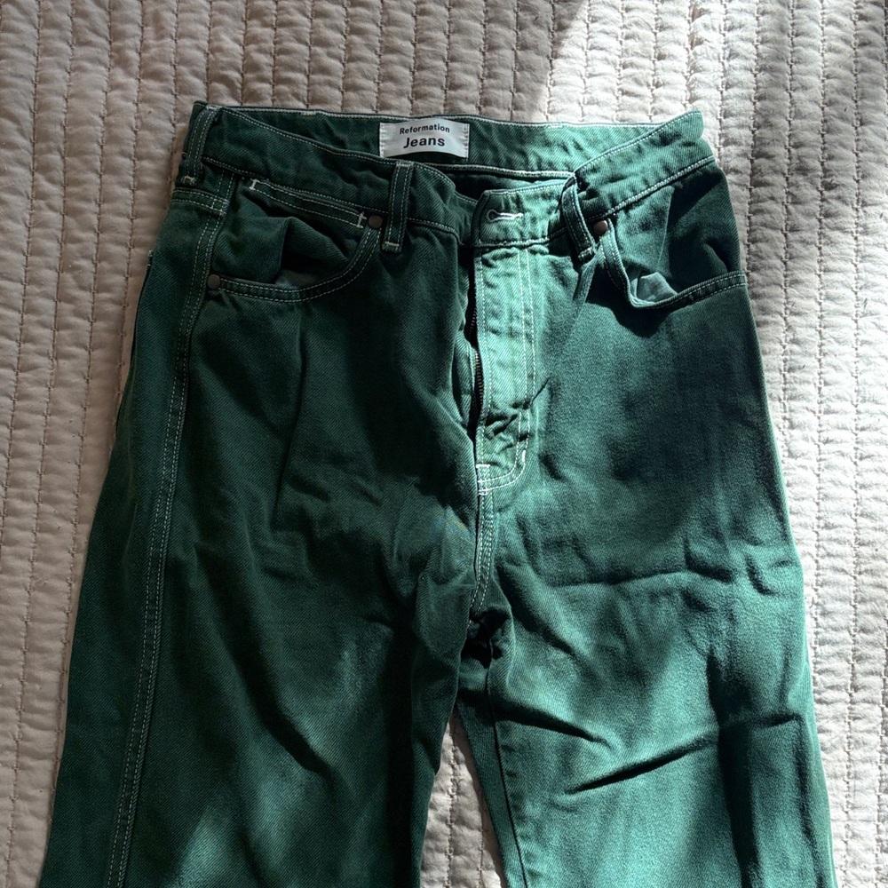 Reformation Green Jeans